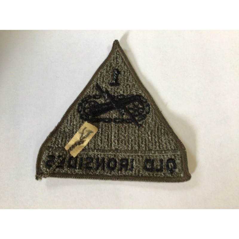 US Army 1st Armored Division Old Ironsides Subdued OD Sew