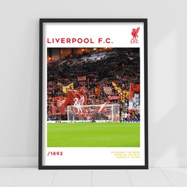 Themed Liverpool FC Print - Kop End Stadium Stats Poster LFC Football Art (42cm x 59.4cm - A2)