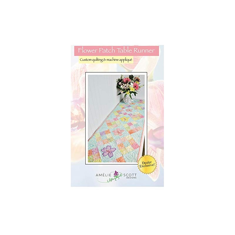 Amelie Scott Designs Flower Patch Table Runner Pattern