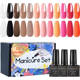Geles Semipermanente Esmaltes Gama De 12 Uñas Gelesh Uv/led