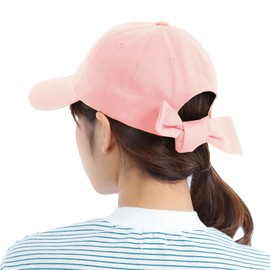 TRAX SHOP TGY-0075 Women's Cap, Kids, Ribbon Cap, Back Ribbon Cap, Spring, Summer, Autumn and Winter, Pink