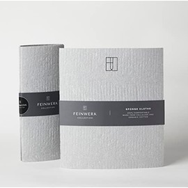 Feinwerk Collection SPONGE CLOTHS Sponge Cloths Pack of 2 - Dish Cloths - Biodegradable - Organic Cotton - Cellulose - Washable up to 60 Degrees