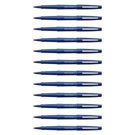 Paper Mate Fine Line Marker Nylon 1.1mm Tip 0.8mm Line Blue Ref S0191012 [Pack 12]