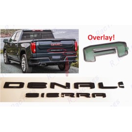 GMC OVERLAY Gloss Black DENALI Sierra Emblems 2019+ GMC Sierra 1500 2500hd 3500hd