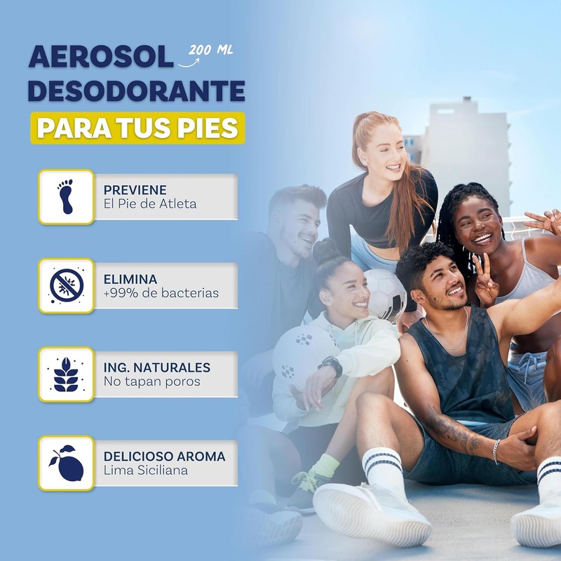 Duopack Desodorante Para Pies Proself, Previene formación bacterial, 200 ml