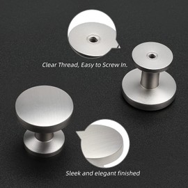 homdiy 10 Pack Brushed Nickel Cabinet Knobs Silver Dresser Drawer Knobs Brushed Nickel Kitchen Cabinet Hardware