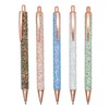 Gullor 5PCS Ballpoint Pens, Glitter Click Ball Pens, Black Ink