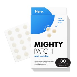 Mighty Patch Hero Cosmetics Mighty Patch? Mini Invisible+ Patches ?C Extra Small Daytime Hydrocolloid Acne Pimple Patches for Covering Zits and Blemishes, Blends Into Skin and Barely There (30ct 10mm Patches)