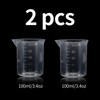 100ml Transparent Measuring Cups Measuring Jugs, Graduated Beaker Plastic Liquid