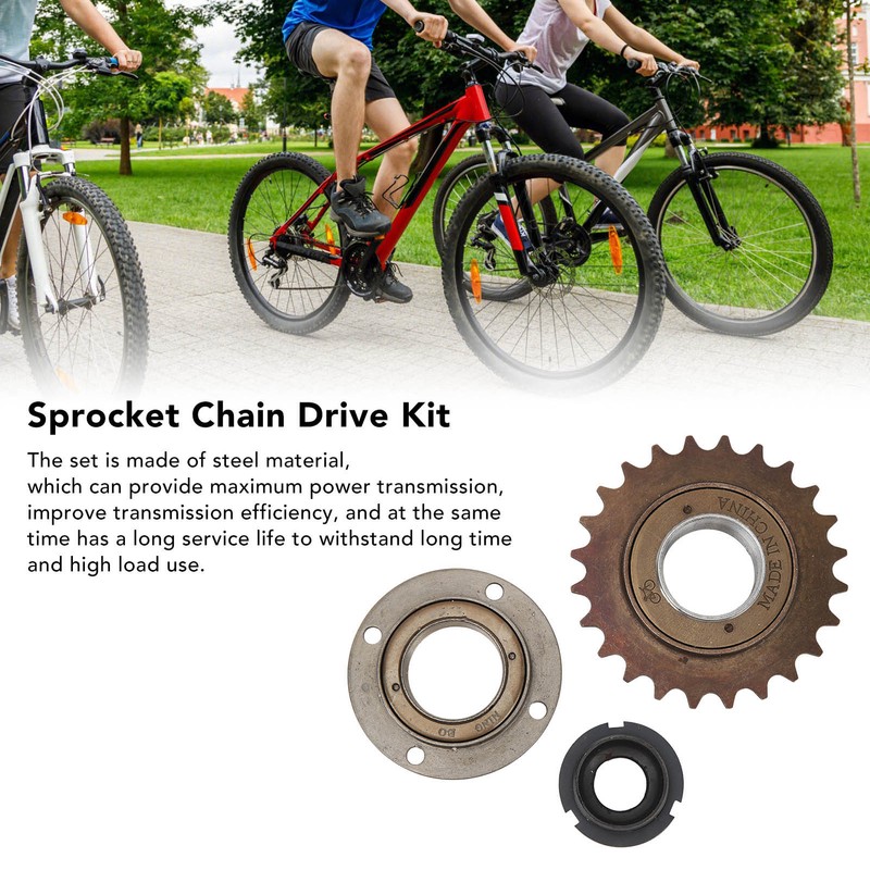 Drive Sprocket Chain Combo 24 Teeth Sprocket 144 Links Chain
