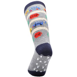 Cottock 6 Pairs Toddler Boys ABS Non-Slip Socks Knee High Cotton Grip Socks Baby Boys Non-Slip Socks, 6 pairs of cars