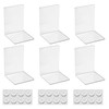 Pack of 6 transparent acrylic bookends, bookend set with non-slip