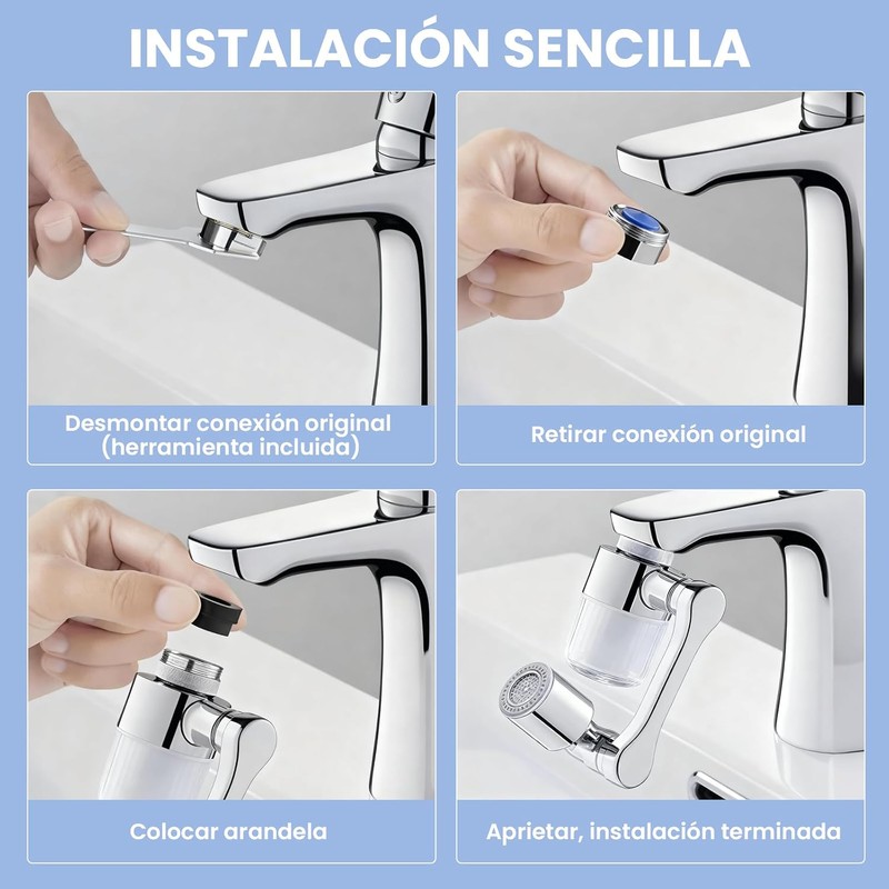 Extensor de Filtro de Grifo, Filtro de Agua para Grifo