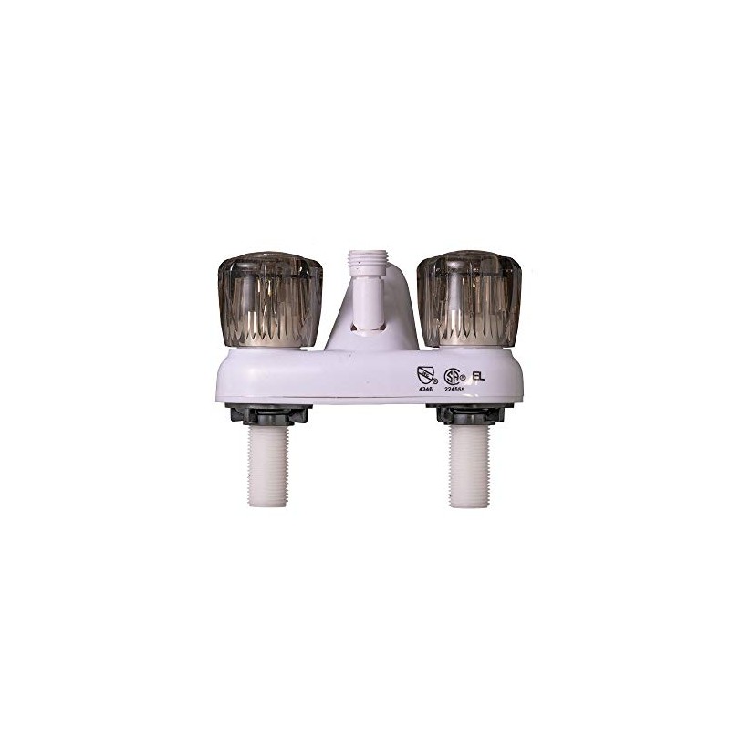Tough Grade RV White Bath Tub/Sink Bathtub Faucet with Smoke