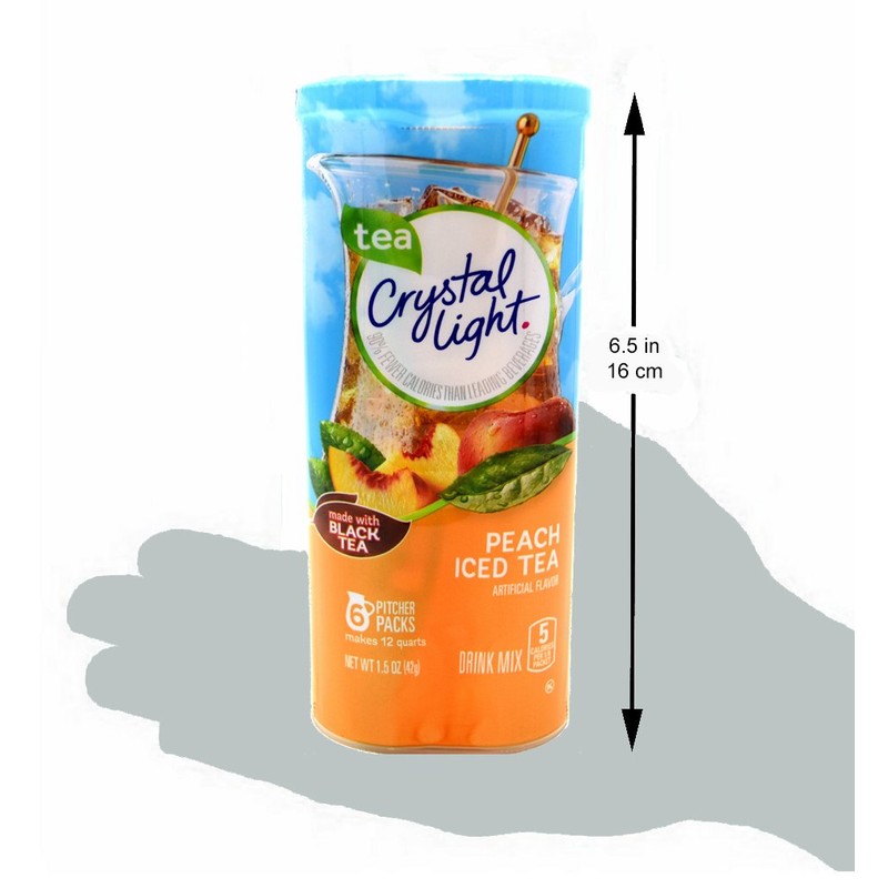 Crystal Light Peach Iced Tea Drink Mix, 12-Quart Canister (Pack