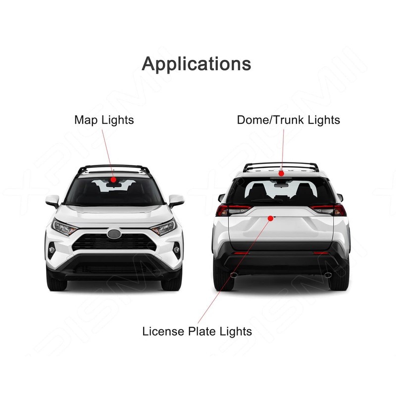 Xpismii 7 Piece White Wrangler Interior LED Light Kit Replacement