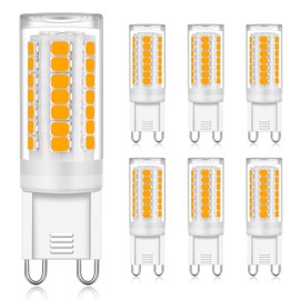 YUIIP G9 LED Bulbs 4W 4000K Natural White, 40W Halogen Bulb Equivalent, AC110V-130V G9 Bi-pin Ceramic Base LED Light Bulbs, Non-Dimmable 10-Pack