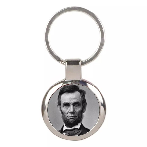 Unbranded President Abraham Lincoln Key Ring Key chain Chrome finish