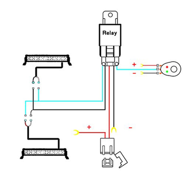 12V LED Work Light Wiring Harness for Light Bar Fog