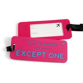 Heartwarmers Fun School Sports Back Pack Luggage Tags, All My Teachers Are Great Except One