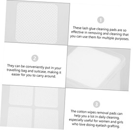 Mikinona 200 Sheets/eyelash Glue Cleaning Pad Cotton Wipes for Glue Bottle Salon Use Safe Friendly Portable for Travel