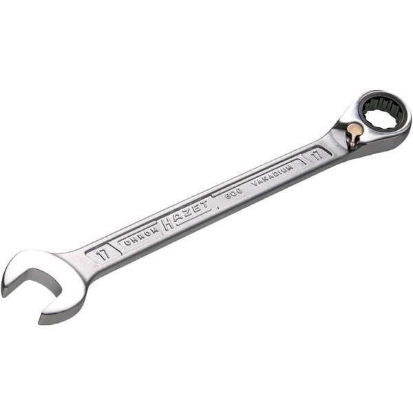 Hazet 19 mm Ratcheting Combination Wrench Reversible - Silver