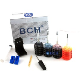 BCH Ink Refill Kit for HP Inkjet Printers – Compatible with HP 60 61 62 63 64 65 67 901 902 910 950 952 962 & More – Complete DIY Refill Kit with Tools – Save on Ink – Home Office Printing Solution
