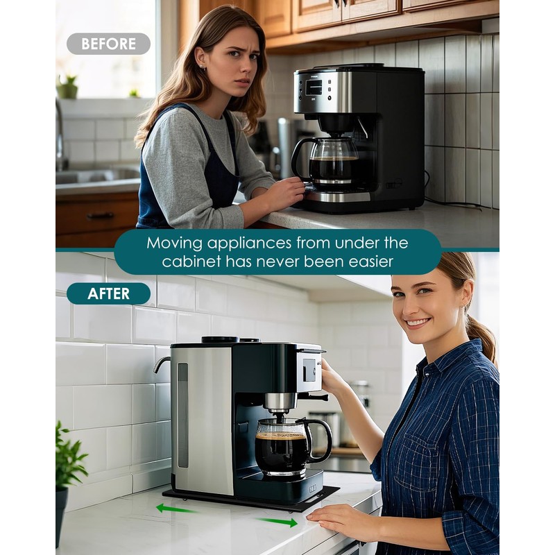 HAYVAN Acrylic Sliding Tray for Coffee Maker & Heavy Kitchen