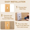 Pinkunn 10 Pieces Solid Wood Light Switch Plate Outlet Covers