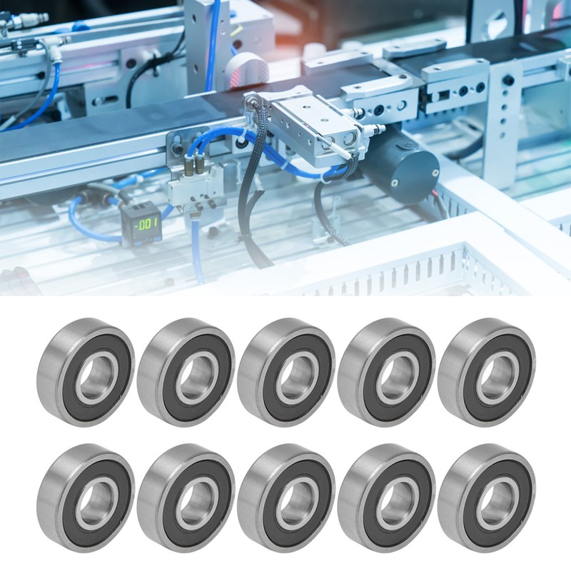 10PCS Miniature Ball Bearings High Accuracy Rubber Sealed Deep Groove