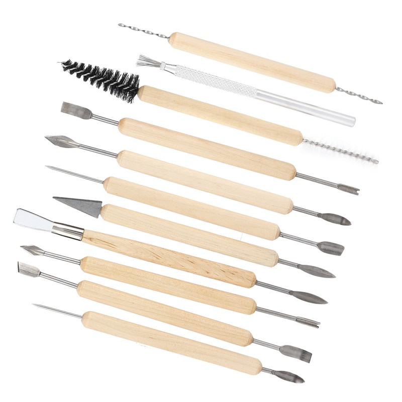 11pcs Soft Clay Carving Knives Multipurpose Stainless Pottery Sculpting Tools
