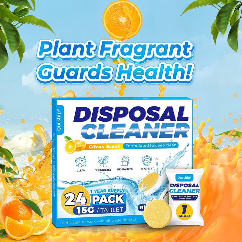 Qucship Powerful XXL Foaming Garbage Disposal Cleaner and Deodorizer Tablets