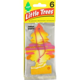 リトルツリー エアフレッシュナー お得な6枚組 サンセット ビーチ（ Little Trees Air Fresheners 6pac Sunset Beach ) 芳香剤 車 部屋 吊り下げ エアーフレッシュナー カーフレッシュナー