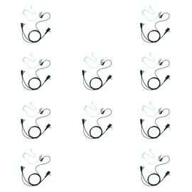 Klykon Vx-261 Earpiece Covert Acoustic Tube Bodyguard Ear Piece Headset with Mic for Motorola Vertex Standard 2 Way Radio VX-231,VX-351,10 Pack