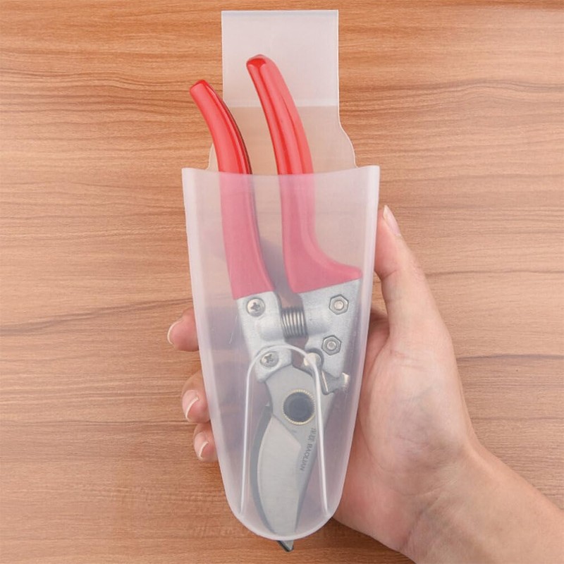 Yardwe Pruning Shears Storage Box 8.5 Inch Transparent Plastic Organizer