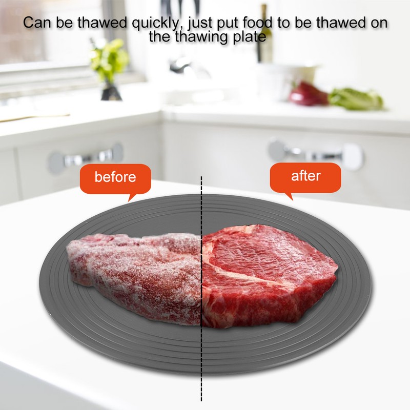 Round Fast Defrosting Tray Multifunctional Thawing Heat Diffuser Plate for