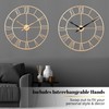 CLXEAST 30 Inch Wall Clock,Large Champagne Gold Metal Roman Numeral