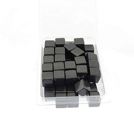 Black Blank Opaque Dice Counting Cubes D6 16mm (5/8in) Bulk Pack of 50 Wondertrail