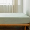 MooMee - Sábana bajera ajustable de 100 % algodón lavado,