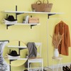 Yalikop 10 Pack Adjustable Shelf Brackets for Double Track System