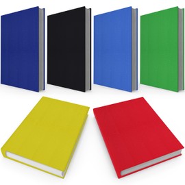 Stretchable, Easy Apply Book Covers 6 Pack Solid Colors. Jumbo Jackets Fit Most Hardcover Textbooks Up to 9 x 11. Adhesive-Free, Nylon Fabric Protectors. Washable and Reusable Student School Supply