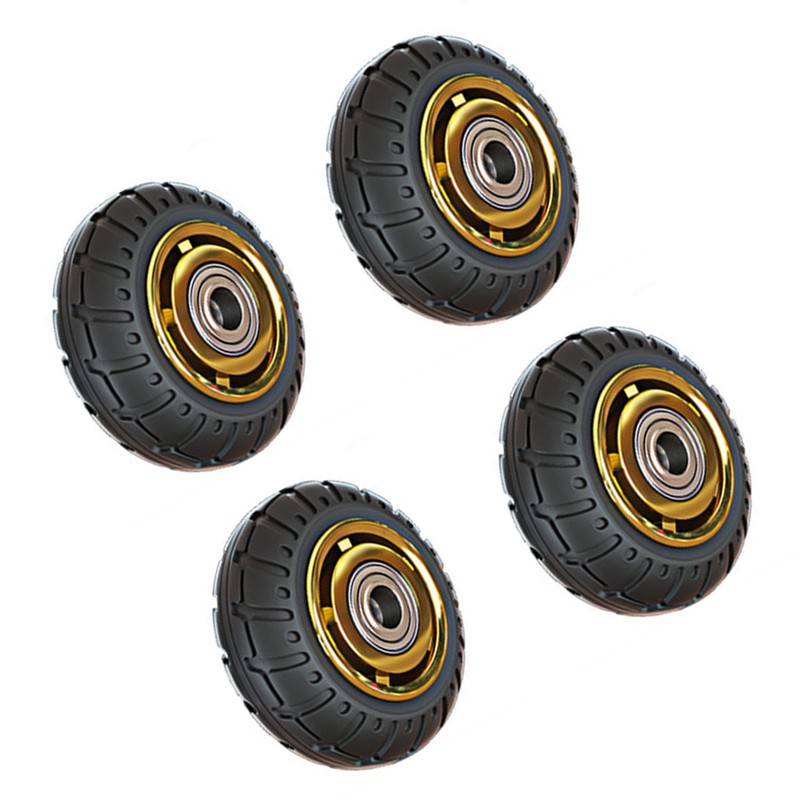 4 Pcs Trolley Wheel Rubber Silent Operation Universal Hand Pull