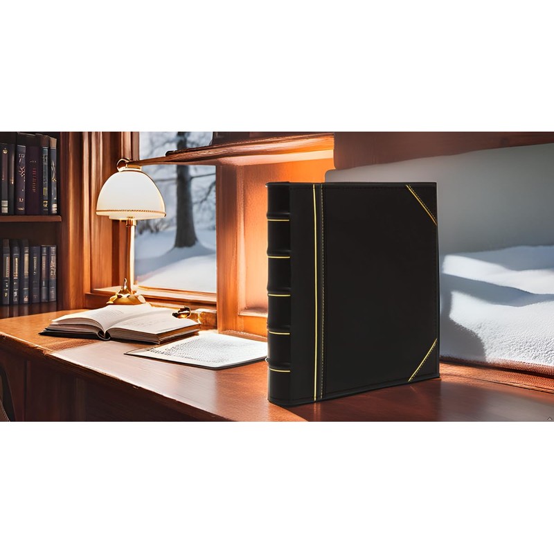 Executive Binder, English Leather, Hand Stitching and Ribbed Spine, Heavy