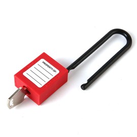 POFET 2PCS 76 mm / 3 Inch Lockout Tagout Locks, Safety Padlock for Nylon Shackle, Plastic Yellow