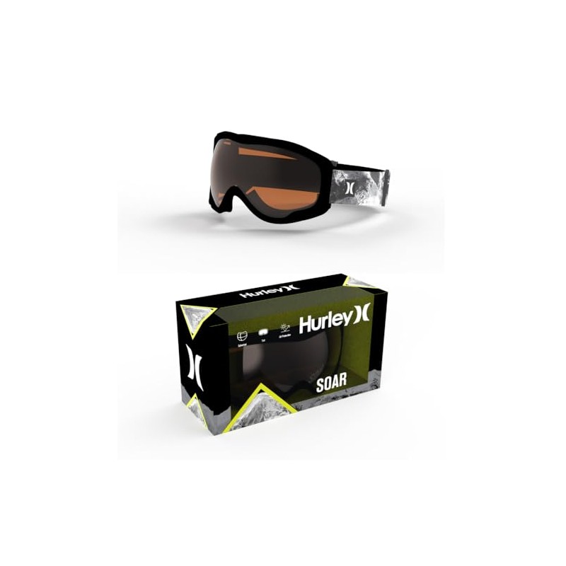 Hurley Youth SOAR Ski Snow Goggles, Grey