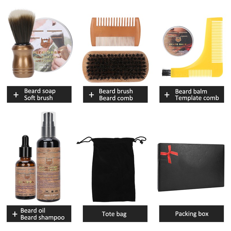 SEFUDUN Beard Grooming Kit for Men Beard Oil Beard Brush