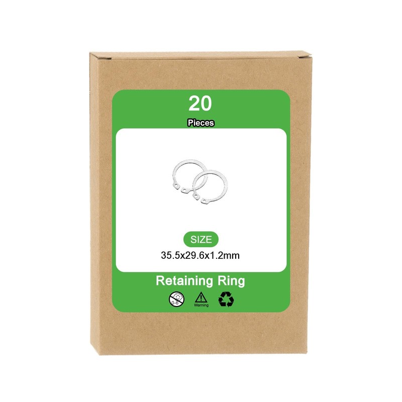 sourcing map 20 Pcs External Retaining Rings, 29.6mm 304 Stainless
