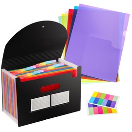 FUHAIFUNANDX File A4 Document File Storage, Document Case, Document Organizer, Receipt File, Portable, Lid Included, Large Capacity, Stylish (25 Pockets)