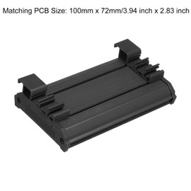 MECCANIXITY DIN Rail Mount Carrier for 100mm x 72mm PCB, Housing, Bracket, Black