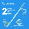 Dr. Emma Mini Brush Disposable Toothbrushes with Floss, Travel Mint